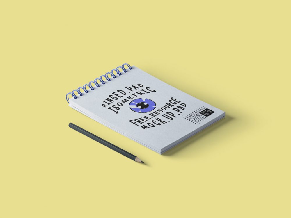 You can create a realistic spiral notebook . Free Notepad Mockup Psd Psdblast