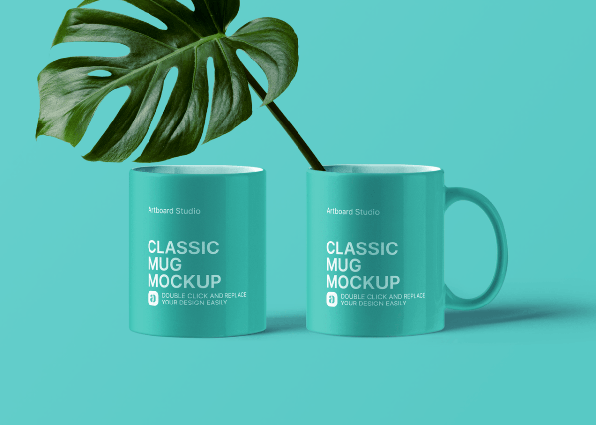 Select a template you like · 3. Classic Mug Mockup Scene