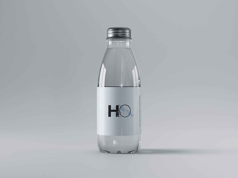 You can use it to showcase your water bottle label design in a creative and unique way. Free Mini Glass Water Bottle Label Mockup Psd