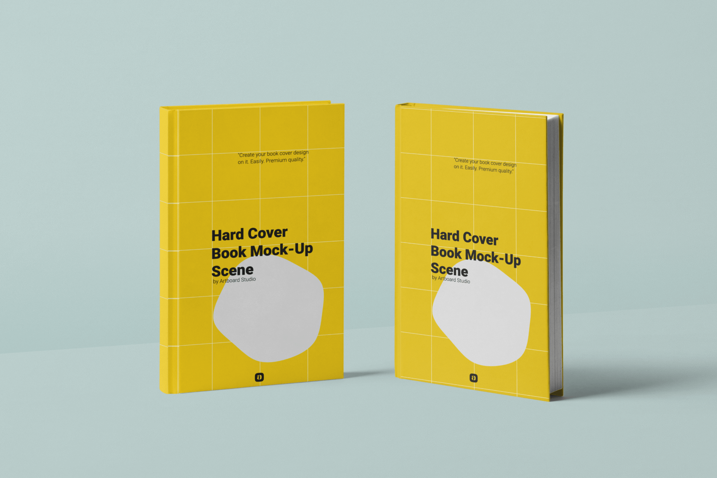 Image Book mockup useful for professional designers, students and agencies to present their designs in a realistic way. Free Hard Cover Book Mockup Scene
