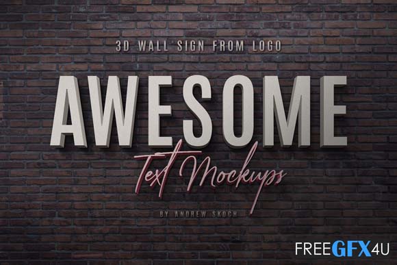 Mar 08, 2018 · photoshop poster mockups psd free download you can see the array of available psd mockup templates encourage the design presented as a movie posters, wall posters, urban posters, square posters, advertising posters outdoor billboard or framed print. 3d Wall Logo Psd Mockup Free Download
