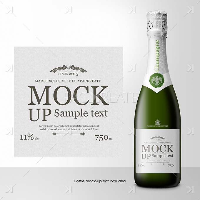 A free wine bottle label mockup in psd. 40 Best Champagne Bottle Mockup Templates Free Premium