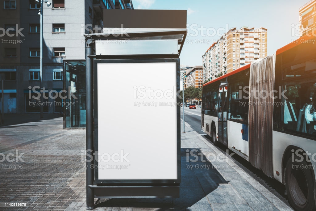 33+ Download Bus Stop Advertising Mockup Free PSD