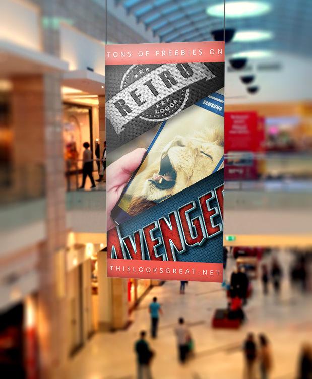 26+ Download Pole Banner Mockup Free&nbsp;PSD