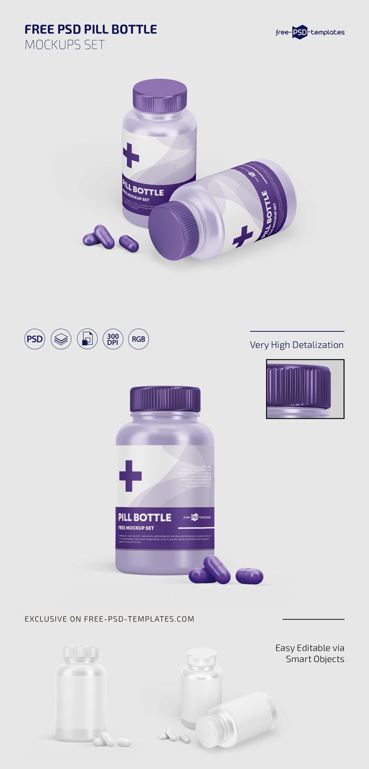 16+ Download Capsule Bottle Mockup Free&nbsp;PSD