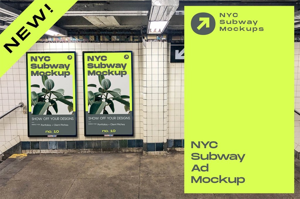 29+ Download Subway Advertising Mockup Free PSD