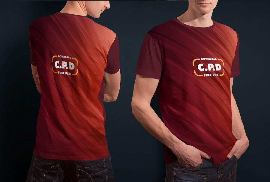 35+ Download T Shirt Back Mockup Psd Free PSD