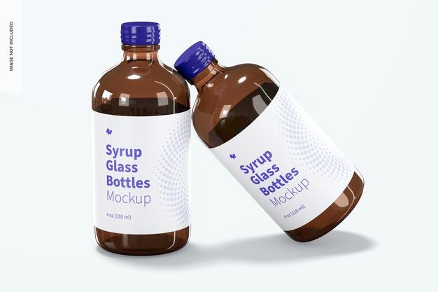 38+ Download Syrup Bottle Mockup Free PSD