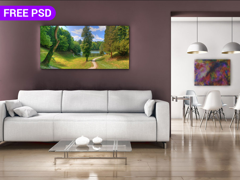 34+ Download Art Wall Mockup Free PSD